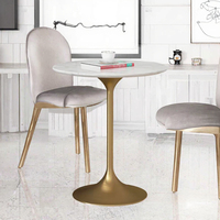 Table basse en métal décorative minimaliste italienne moderne, style tulipe, sur pieds hauts, pour la salle à manger à domicile