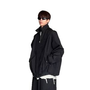 Nouvelle veste longue fonctionnelle à capuche et col rabattable pour homme, coupe slim, décontractée, polyvalente, imperméable, pour couple, idéale pour le printemps et l'automne - Product Image 5