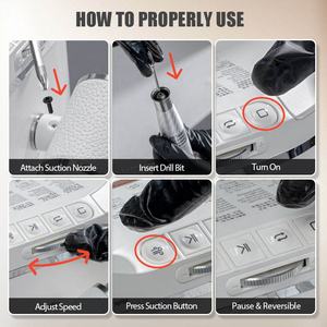 AT-NDC-275 Blanc Aspirateur à ongles 2-en-1 Robuste et Durable pour Manucure - Product Image 3