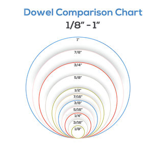 Tiges de chevilles rondes en bois massif poli EFS, durables, pour matériaux de bricolage modernes et autoportants - Product Image 2