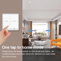 Interruptor de Escena Inteligente Tuya ZigBee a Batería 4 Botones 16 Escenarios Controlador de Luz Remoto Inalámbrico Panel de 4 Canales