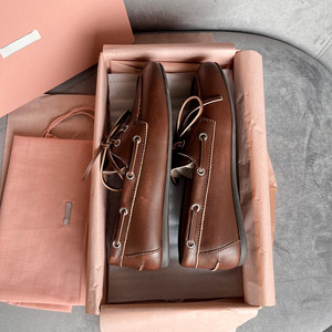 Mocassini da <span class=keywords><strong>Donna</strong></span> <span class=keywords><strong>Primaverili</strong></span> Retrò Marroni con Fiocco in Vera Pelle, Suola Piatta in Pelle di Pecora e Pelle di Vitello - Vendita Calda - Product Image 4