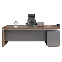Bureau de direction, bureau simple moderne minimaliste en bois, ensemble de chaise pour une seule personne, table de patron