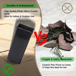 Đen Cao Nursery Chậu Vuông Nhựa Nhà Máy Và Chậu Hoa PP Chất Liệu Hạt Giống Khởi Động Chậu Cho Nhà Sử Dụng - Product Image 5