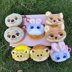 Cute Plush Zootopia Coin Purse Zipper Coin Purse Mini Bag Key Bag Children's Birthday Gift Accessories Case Storage Bag