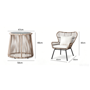 Meubles <span class=keywords><strong>de</strong></span> <span class=keywords><strong>jardin</strong></span> élégants : chaises longues d'extérieur <span class=keywords><strong>en</strong></span> rotin tressé et ensembles <span class=keywords><strong>de</strong></span> thé pour l'après-midi - Product Image 1