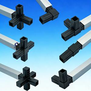 ทางที่แตกต่างกันมากมายเชื่อมต่อท่อสี่เหลี่ยมสำหรับ20X20 25X25 30X30ท่อสี่เหลี่ยมเชื่อมต่อภายในท่อพลาสติก PP ข้อต่อภายใน - Product Image 1