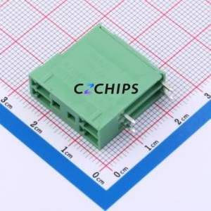 DB2ERH-3.5-2*2P-GN Plug-in Terminal Block Through hole,P=3.5mm Connector Board-to-Board / Socket - Closed 2x2P 3.5mm Green - Product Image 1