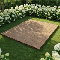 Planche de terrasse en WPC moderne antidérapante et imperméable, surface en grain de bois de teck massif, système de clic, garantie 5 ans Sayruo, ignifuge, respectueux de l'environnement
