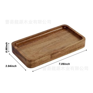 Wooden desktop <b>storage</b> tray, home <b>dressing</b> <b>table</b> tray, bathroom toiletries soap holder, home decoration box - Product Image 4