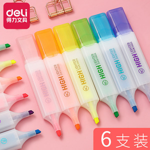 Deli Highlighter Pen S628 Slanted Head Flat Tip Normal Size For Office Students And Readers - Product Image 5