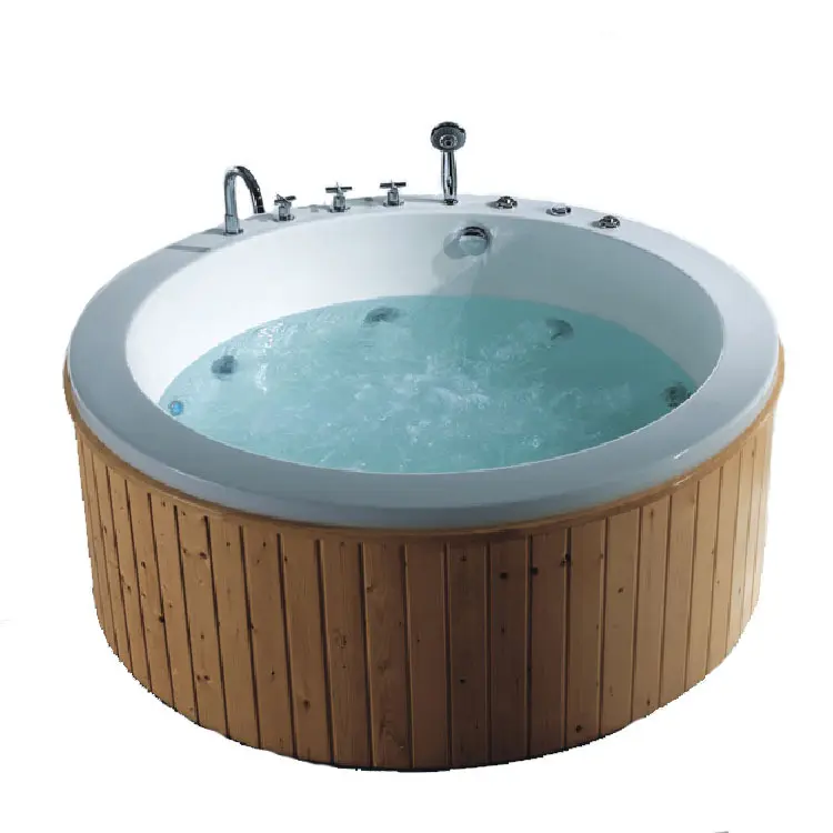 New Arrival bathtub whirlpool embedded bath tub for adults folding bathtub round freestanding bath for hotel villa