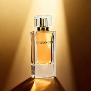 Botol parfum kosong kustom 50 ml dan 100 ml, botol semprot parfum kaca transparan persegi panjang mewah 50 ml - Product Image 1