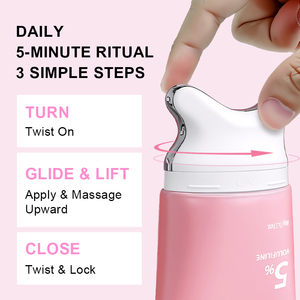 Crema Reafirmante para Cuello y Línea Mandibular con Rodillo Gua Sha Integrado – Fórmula Antienvejecimiento con PDRN que Combate las Arrugas Profundas - Product Image 2