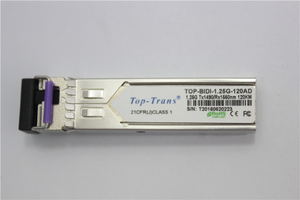 Módulo SFP BIDI 1.25G TOP-BIDI-1.25G-120AD/BD, Transceptor de Fibra Óptica Monomodo de 120 km, TX1490nm/RX1310nm o TX1310nm/RX1490nm, con DO - Product Image 5