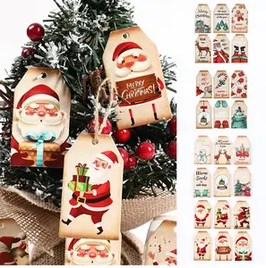 Microstar Merry Christmas Paper Tags 2023 Xmas tree Hanging Ornaments 2024 New Year Christmas Decorations for Gift Tags Sticker