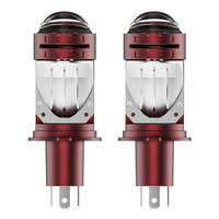 Accessoires automobiles : Phares LED H4 avec lentille de projecteur LED 100W 12V, ampoule de voiture Plug and Play, mini phare à lentille LED