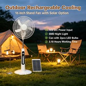 Upgraded Hotel Fan For Solar Household New Arrival Stand Solar <b>Cool</b> Fan - Product Image 1