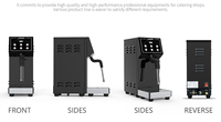 LEHEHE Machine à mousse de lait professionnelle en acier inoxydable avec réservoir d'eau de 3,5 L, mousseur à lait écologique pour café