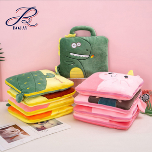 Bojay-Manta de felpa de dibujos animados para aire acondicionado, suave, personalizado, portátil, chal con cremallera, estampado clásico, de lujo - Product Image 1