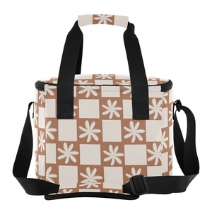 Sac à déjeuner de plage Aloha Collection personnalisé avec motif fleur de Tiaré, impression à la demande, sac à déjeuner en nylon à carreaux hawaïens pour le camping en extérieur - Product Image 3