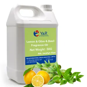 Aroma yang enak Aroma kuat minyak Lemon zaitun basil wangi minyak konsentrasi tinggi murni untuk lilin