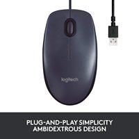 Pour Logitech B100 filaire optique USB souris Original pour la maison PC bureau jeux ordinateurs portables main droite LED étanche Stock disponible