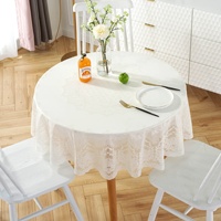 Nappe Ronde Imperméable et Anti-Taches à Motif Floral Doré Style Nordique, Vente Directe Usine, Durable pour la Maison