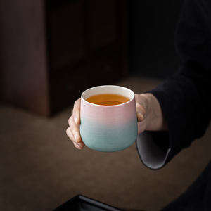 Ensemble de 4 tasses à thé et café en céramique japonaise, style Japandi, écologiques, compatibles lave-vaisselle, en porcelaine, pour stock RTS - Product Image 3