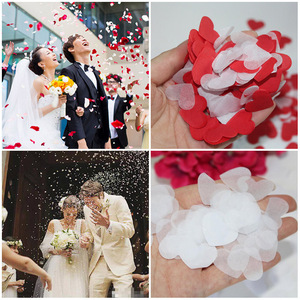Valentine Đám Cưới Confetti Tình Yêu Trái Tim Shape Giấy Tissue Màu Trắng Đỏ Konfetti Wedding Party Trang Trí Màu Đỏ Trái Tim Confetti - Product Image 3