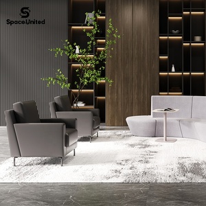 Sofá Comercial Moderno <span class=keywords><strong>de</strong></span> 3 Plazas SpaceUnited, Tapizado en Cuero, Sofá para Recepción o Sala <span class=keywords><strong>de</strong></span> Espera <span class=keywords><strong>con</strong></span> Patas Negras para Oficina o Vestíbulo - Product Image 3