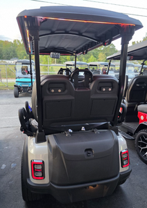 Electric <b>Golf</b> Cart 4 Wheels 24V Lithium Battery Double Motor 400W Modern Style Blue Roof Black Seats - Product Image 6