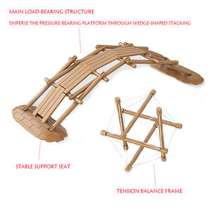 Ingegnoso classico Da Vinci arco ponte blocchi di costruzione con elementi di scienza strutturale per bambini giocattoli di costruzione educativi - Product Image 3