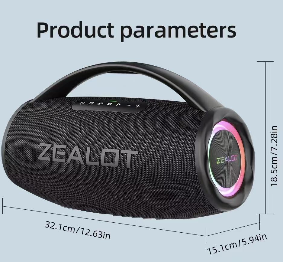 Top Sell ZEALOT S97 80W High-Power Portable Speaker 16000mAh Rechargeable Battery New Waterproof Design RGB LED Outdoor Lighting · image 5