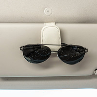 Clip de suspension pour lunettes en cuir, support de lunettes de soleil pour pare-soleil de voiture, clip de rangement multifonctionnel
