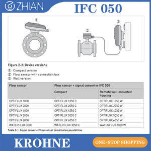 เครื่องวัดการไหลของของเหลวแบบแม่เหล็กไฟฟ้า KROHNE OPTIFLUX และตัวแปลงสัญญาณ WATERFLUX IFC 050 - Product Image 2