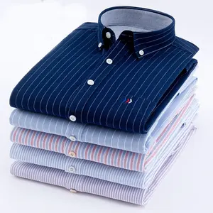 Classic Heren Shirts Lange Mouw 100% Katoen Check Mannen Shirts