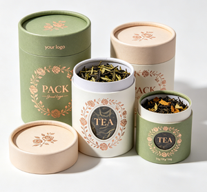 Factory Custom High Quality Food Grade Round Recycled Paper Cardboard Tea Packaging Paper Tube Box For Tea Packaging Luxury - Product Image 4