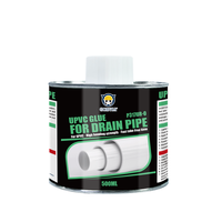 Colle PVC professionnelle GORVIA P317U-O, adhésif solvant durable pour tuyaux UPVC, connexion de tuyaux de drainage, utilisation en construction, 500 ml, colle UPVC