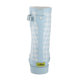 Blue Rubber Rain <strong>Boot</strong> for <strong>Men</strong> Children Mid Gumboot 100% Waterproof and Lightweight <strong>Wellington</strong> <strong>Boots</strong> With Side Buckle OEM/ODM - Product Image 3