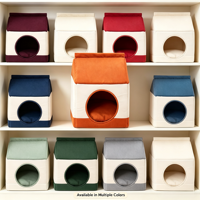 Lit pour chat et chien moderne, écologique, carré, motif dessin animé, toutes saisons, mignon, respirant, pour extérieur et intérieur, motif uni, lavable en machine