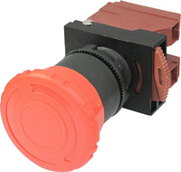 NPB22 Industrial 22mm plástico Metal electrónico LED impermeable botón de parada de emergencia 10A 240V 1NO1NC terminal de tornillo cabeza grande