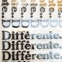 Lettres en strass perlées 3D A-Z de haute qualité à thermocoller, échantillon gratuit, patchs brodés pour la décoration de vêtements