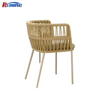 Conjunto de Comedor Moderno para Exteriores, Mesa de Comedor para Patio de 6-8 Personas y Sillas de Jardín para Patio, Hotel y Uso Comercial