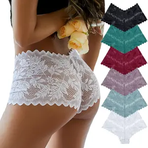 Phụ nữ ren Boyshort Sexy Hoa quần lót S-XL cô gái thấp tăng đồ lót phụ nữ thoải mái Quần Lót Nữ đồ lót