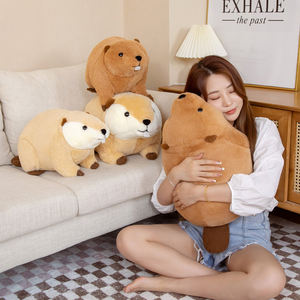 OEM diseño lindo suave <span class=keywords><strong>Nutria</strong></span> muñeca niños compañero Castor peluche Animal peluche juguete al por mayor cumpleaños mascota algodón goma PP - Product Image 5