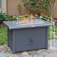 8 pièces de mobilier d'extérieur en aluminium pour table de foyer avec coussins épais, utilisable dans la cour, au bord de la piscine et sur le sable