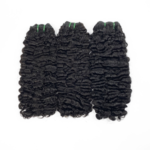Cheveux bouclés vierges vietnamiens et birmans, ondulés, en lots, pour tissage, cuticules alignées, non traités, de fournisseurs de cheveux humains vierges vietnamiens - Product Image 1
