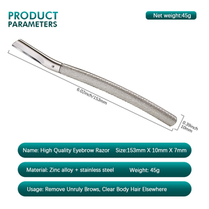 Nuevo Producto en Venta, Herramientas de Maquillaje de Acero Inoxidable de Alta Calidad con Punta Cuadrada, Recortador de Cejas, Depiladora Facial para <span class=keywords><strong>Mujer</strong></span>, SHILING - Product Image 4