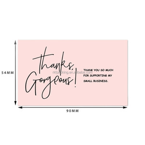 Eco-Friendly Thank You Cards for Beauty Brands, Plantable Seed Paper, Custom Logo, A6 Foldable with Envelope Sleeve